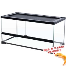 Terrarium Glas - 60x30x30cm - Zwart