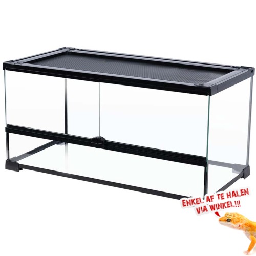 Terrarium Glas - 60x30x30cm - Zwart