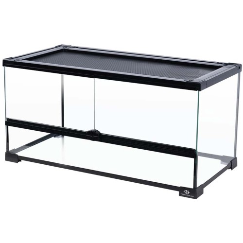 Terrarium Glas - 60x30x30cm - Zwart