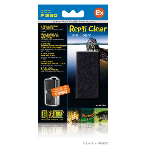 2 fijn vuil filterpatronen voor Repti Clear F250