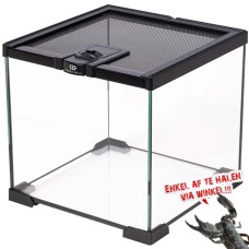 Terrarium Glas - 20x20x20cm - Zwart