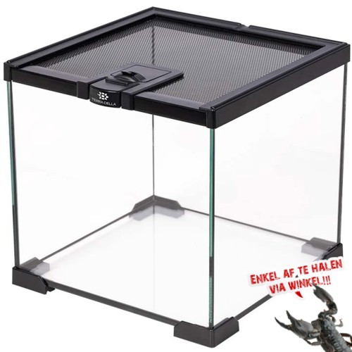 Terrarium Glas - 20x20x20cm - Zwart