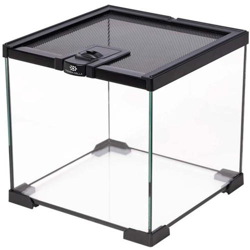 Terrarium Glas - 20x20x20cm - Zwart
