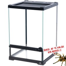 Terrarium Glas - 21x21x30cm - Zwart