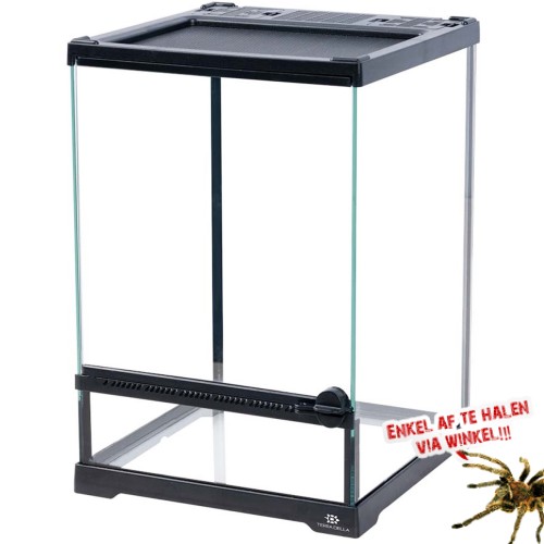 Terrarium Glas - 21x21x30cm - Zwart