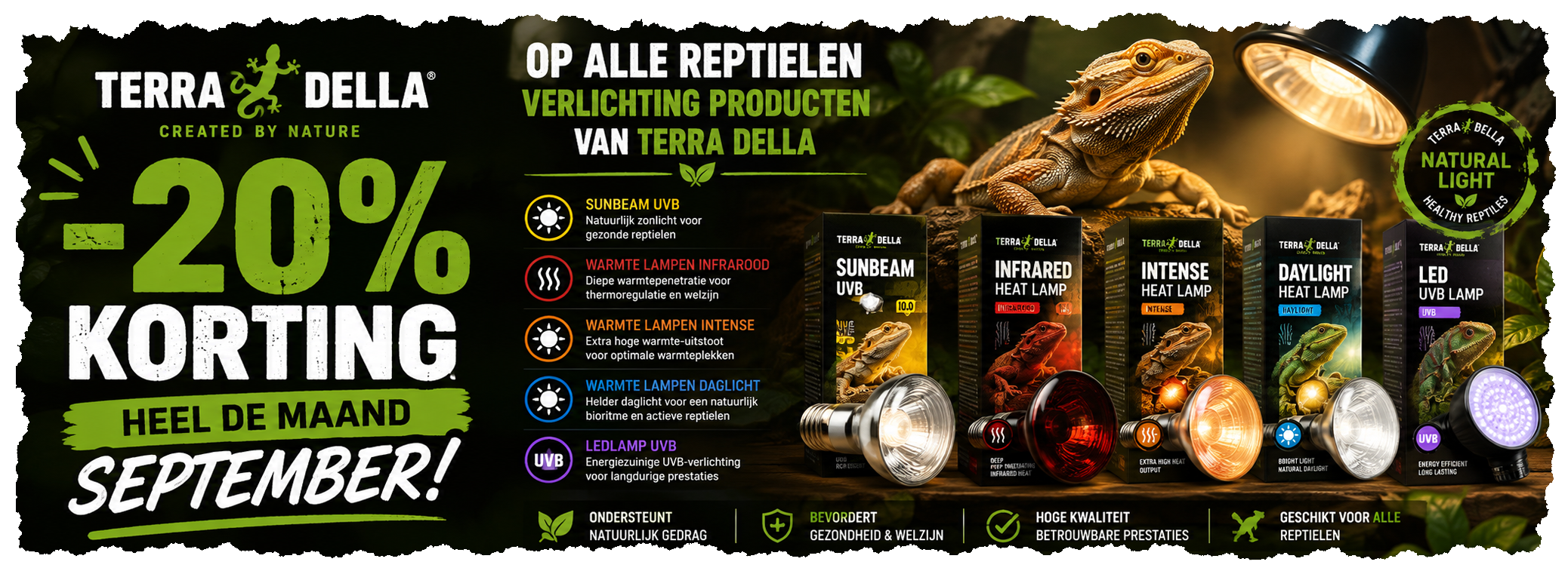 -20% Korting maand September op de verlichting van Terra Della