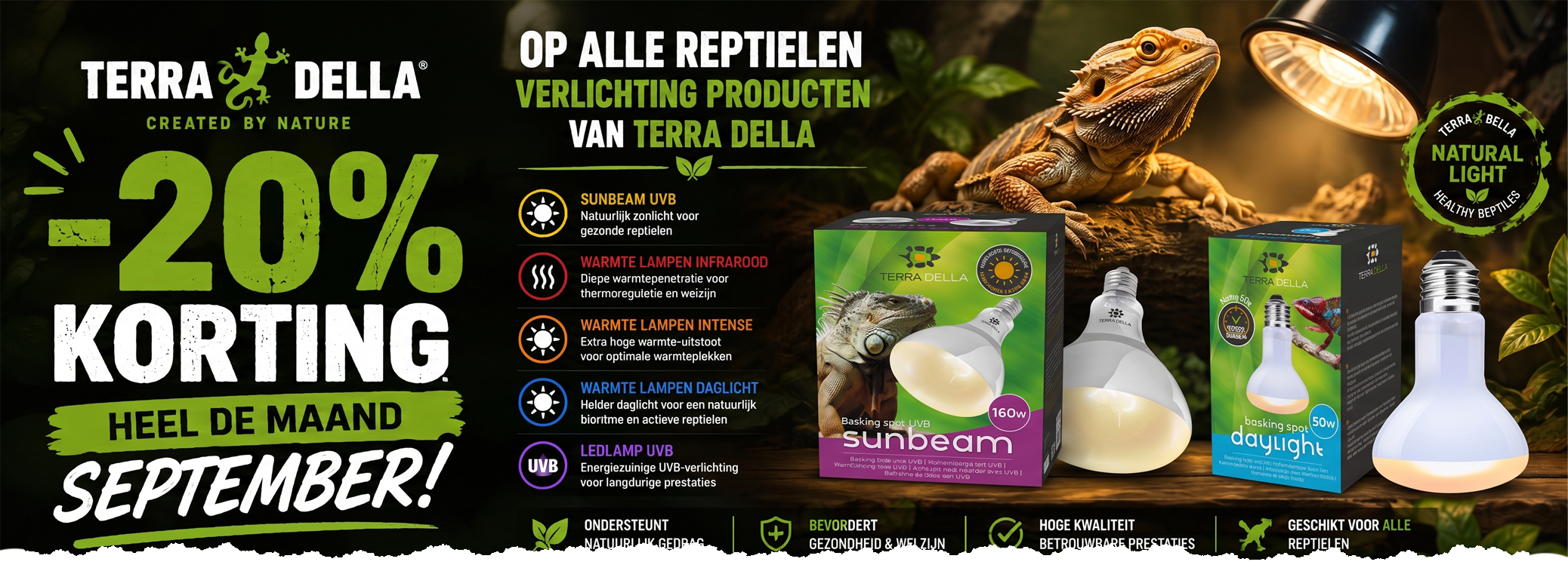 -20% Korting maand September op de verlichting van Terra Della